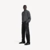 Pull à demi-zip pour homme, gris