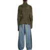 Pull en chaussettes recyclées « Vert foncé » 768686T71932525