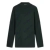 Pull en laine à col rond avec logo sur toute la surface « Dark Green » 657400T15673050