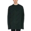 Pull en laine à col rond avec logo sur toute la surface « Dark Green » 657400T15673050