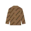 Pull en laine à col rond avec logo sur toute la surface « Light Brown » 657401T32002900