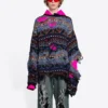Pull en laine mélangée à motif Fair Isle délavé « Blue » 662518T16028088