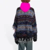 Pull en laine mélangée à motif Fair Isle délavé « Blue » 662518T16028088
