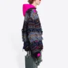 Pull en laine mélangée à motif Fair Isle délavé « Blue » 662518T16028088