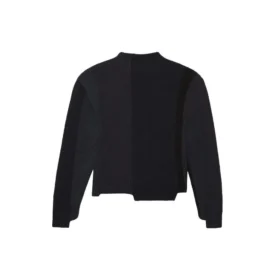 Pull en maille asymétrique restructuré « Noir » 657334T32011271