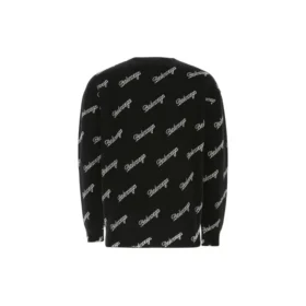 Pull en maille avec logo script sur toute la surface « Noir » 646493T41121070
