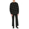 Pull en maille avec logo script sur toute la surface « Noir » 646493T41121070