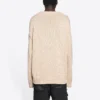 Pull en maille à col rond avec logo BB Laurel Crown « Beige » 664369T32119028
