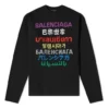 Pull en maille à col rond « Noir multicolore » 646491T15952771