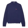 Pull en maille de laine à col montant Double B « Blue » 682010T16274011