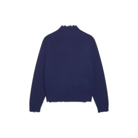 Pull en maille de laine à col montant Double B « Blue » 682010T16274011 Pull en maille de laine à col montant Double B « Blue » 682010T16274011