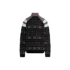 Pull en maille jacquard Sporty B Half Zip Track Mix « Noir Gris » 675289T16171240