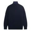 Pull en maille trompe-l&rsquo;œil superposé « Navy » 675274T16118065