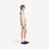 Pull femme à col bateau bleu marine/blanc