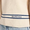 Pull femme à col bateau bleu marine/blanc