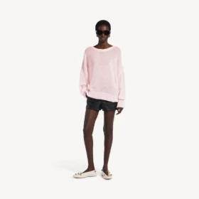 Pull femme rose poudré