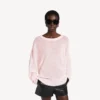 Pull femme rose poudré