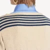 Pull hybride pour femme bleu marine/blanc Pull hybride pour femme bleu marine/blanc