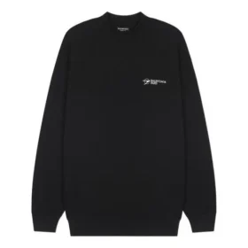 Pull à logo brodé, coupe moyenne « Noir » 652981TKV871070