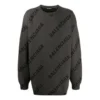 Pull à logo en maille intarsia « Grey » 625970T31781262