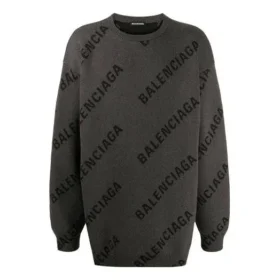 Pull à logo en maille intarsia « Grey » 625970T31781262