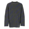 Pull à logo en maille intarsia « Gris foncé » 623283T15671035
