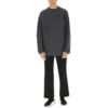 Pull à logo en maille intarsia « Gris foncé » 623283T15671035