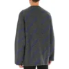 Pull à logo en maille intarsia « Gris foncé » 623283T15671035
