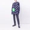Pull à logo en maille intarsia « Noir » 623283T15674177