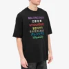 Pull à manches courtes imprimé multilingue pour homme, noir 612966TJVI32771