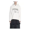 Pull-over Balenciaga x RuPaul Crossover FW21 pour homme, imprimé alphabétique, blanc crème 670946TLV569057