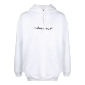 Pull oversize pour homme Balenciaga avec logo, blanc 570811TIV559040