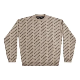 Pull à petits logos sur toute la surface « Beige » 736247T32339977