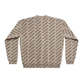 Pull à petits logos sur toute la surface « Beige » 736247T32339977