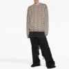Pull à petits logos sur toute la surface « Beige » 736247T32339977