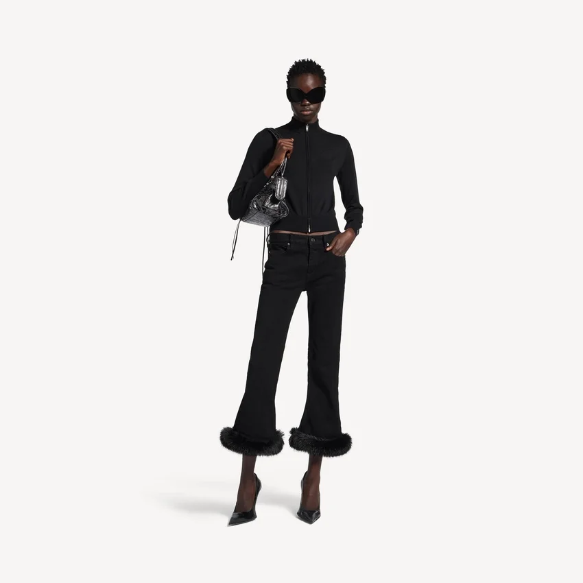 Pull zippé pour femme, noir Pull zippé pour femme, noir