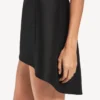 Robe babydoll à bretelles pour femme, noire