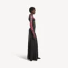 Robe à manches longues pour femme, effet tie-dye extrême, en noir Robe à manches longues pour femme, effet tie-dye extrême, en noir