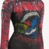 Robe à manches longues pour femme, effet tie-dye extrême, en noir Robe à manches longues pour femme, effet tie-dye extrême, en noir
