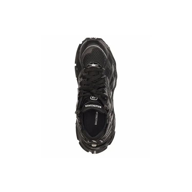 Runner Baskets « Maille noire et nylon avec décor transparent multicolore » 677402W3RB11000