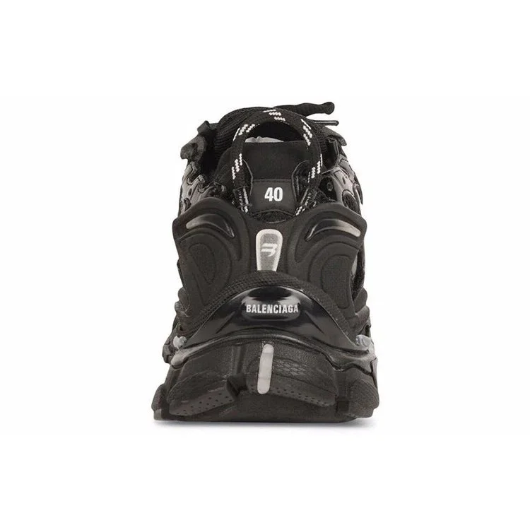 Runner Baskets « Maille noire et nylon avec décor transparent multicolore » 677402W3RB11000