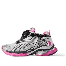 Runner Baskets « Silver White Pink Mesh and Nylon » 677402W3RBW9155