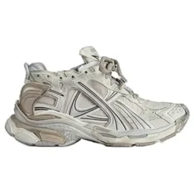 Runner Baskets « Tissu en nylon beige aspect daim » 772774W3RNY9797