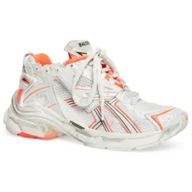 Baskets de course « White Fluo Orange Mesh and Nylon » 677403W3RBM9770