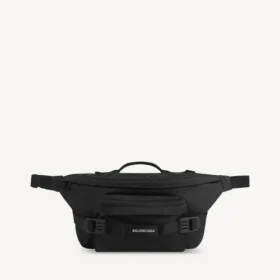 Sac banane militaire pour homme, grand format, noir