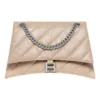 Sac à bandoulière Crush moyen matelassé « Marron clair » 716393210J02906