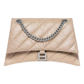 Sac à bandoulière Crush moyen matelassé « Marron clair » 716393210J02906