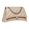 Sac à bandoulière Crush moyen matelassé « Marron clair » 716393210J02906