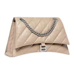 Sac à bandoulière Crush moyen matelassé « Marron clair » 716393210J02906