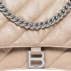 Sac à bandoulière Crush moyen matelassé « Marron clair » 716393210J02906